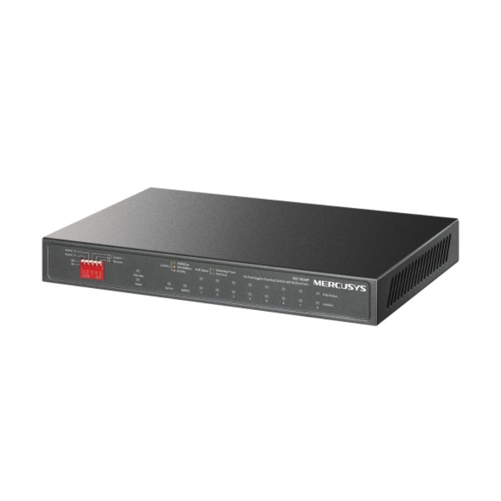 Mercusys 10-Port Gigabit Desktop Switch with 8-Port PoE+ (MS110GMP) (MERMS110GMP) - SCAX Mercusys 10-Port Gigabit Desktop Switch with 8-Port PoE+ (MS110GMP) (MERMS110GMP) - SCAX