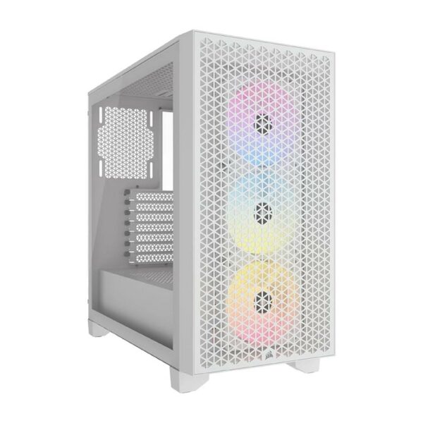 CORSAIR Case 3000D Airflow ΑRGB Mid-Tower Tempered Glass White (CC-9011256-WW) (CORCC-9011256-WW) - SCAX