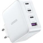 Ugreen Charger 15337 Nexode 3xUSB-C USB-A 3.0 PD3.0 QC4.0 GaN 100W white (15337) (UGR15337) - SCAX