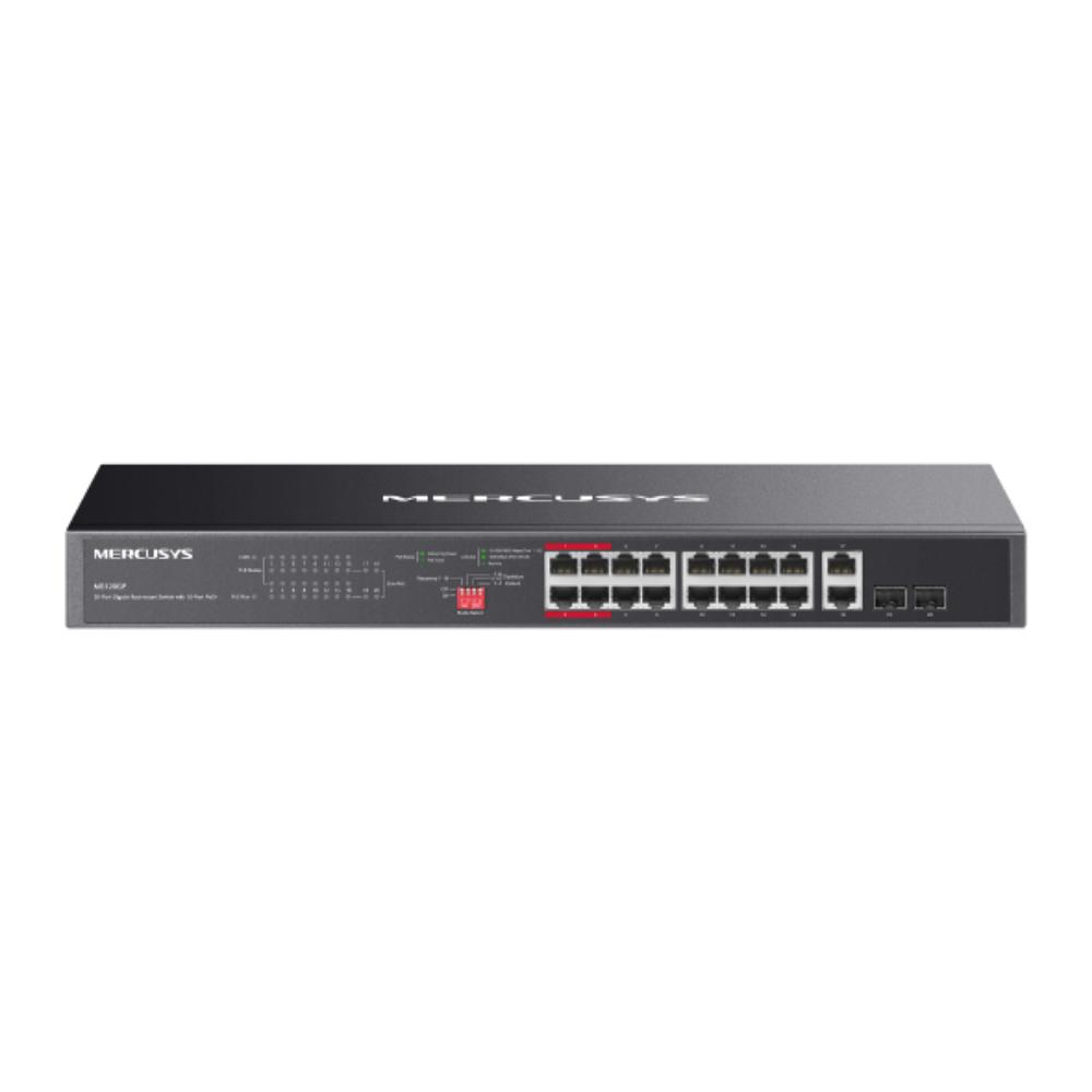 Mercusys 20-Port Gigabit Rackmount Switch with 16-Port PoE+ (MS120GP) (MERMS120GP) - SCAX