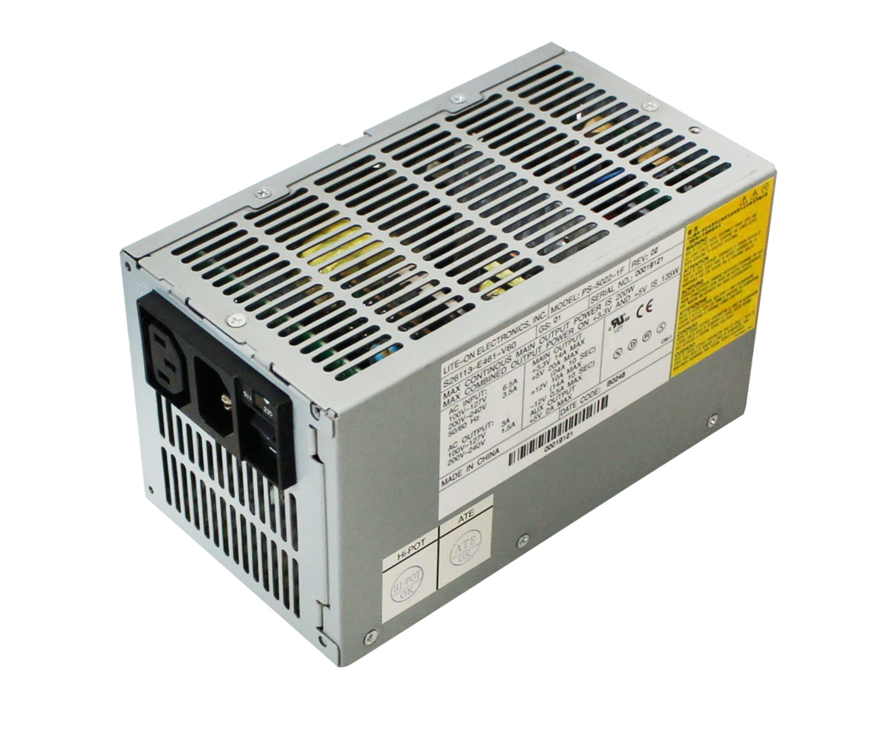 POWER SUPPLY SRV LITE-ON MODEL:PS-5022-1F 200W Refurbished