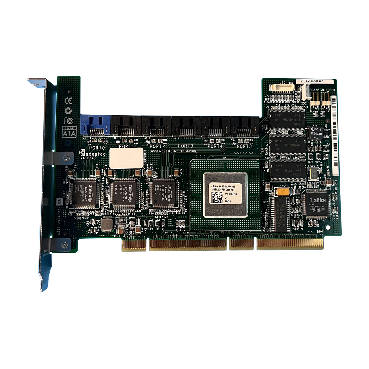 RAID CONTROLLER DELL 2610SA 64MB 6xSATA PCI-X - XD084 Refurbished