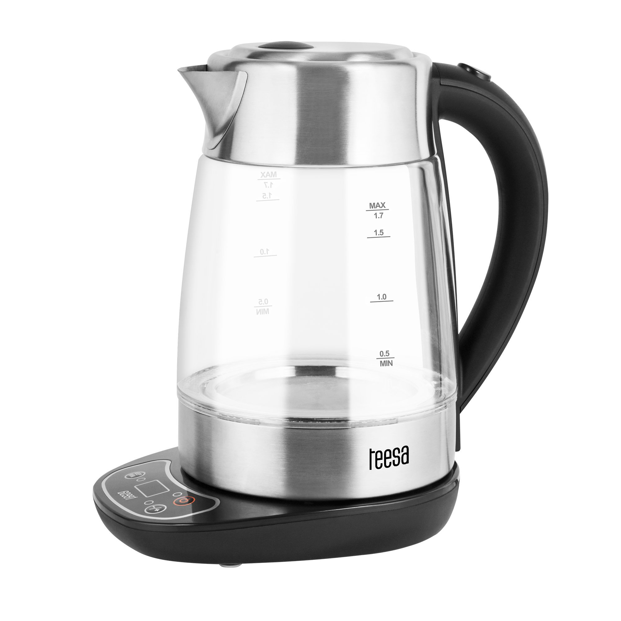 Βραστήρας 1.7L 2200W με Έλεγχο Θερμοκρασίας TEESA Γυάλινος - SCAX Βραστήρας 1.7L 2200W με Έλεγχο Θερμοκρασίας TEESA Γυάλινος - SCAX