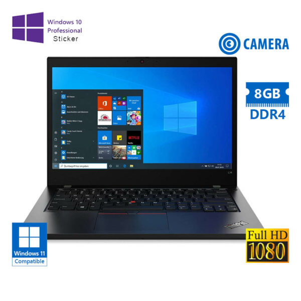 Lenovo (A-) ThinkPad L14 Gen 1 i5-10210U/14``FHD/8GB DDR4/500GB/No ODD/Camera/10P Grade A- Refurbish - SCAX