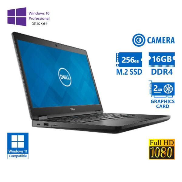 Dell Latitude 5490 i7-8650U/14``FHD/16GB DDR4/256GB M.2 SSD/No ODD/GeForce MX130 (2GB)/Camera/10P Gr - SCAX