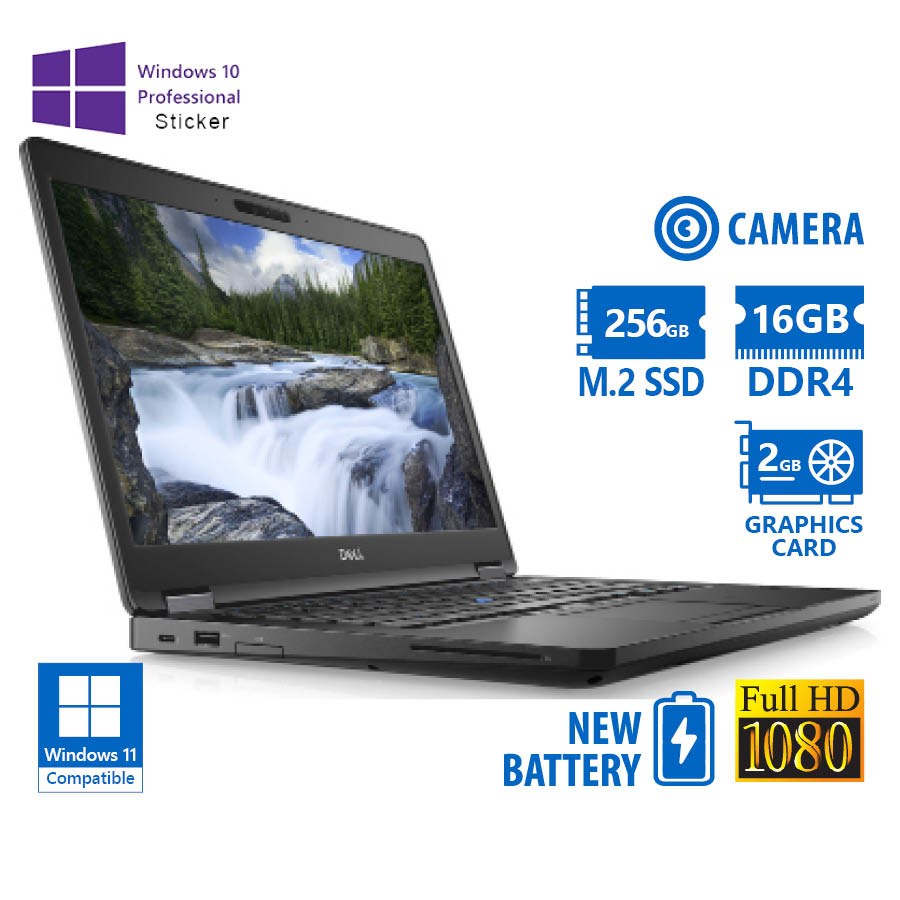 Dell Latitude 5591 i7-8850H/15.6``FHD/16GB DDR4/256GB M.2 SSD/No ODD/GeForce MX130 (2GB)/Camera/New - SCAX