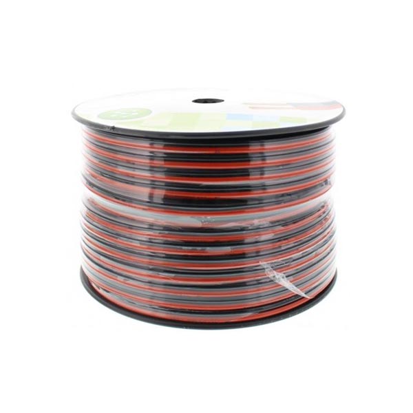 Καλώδιο Ηχείου Well 100m 2x4.00mm2 CCA Μαύρο/κόκκινο LSP-CCA4.00BR-100-WL - SCAX