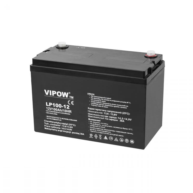 Μπαταρία μολύβδου GEL 12V 100Ah VIPOW - SCAX Μπαταρία μολύβδου GEL 12V 100Ah VIPOW - SCAX