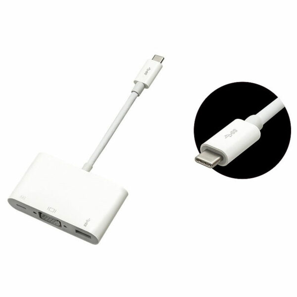 Αντάπτορας USB σε USB-C - USB 3.1 - υποδοχή VGA - SCAX