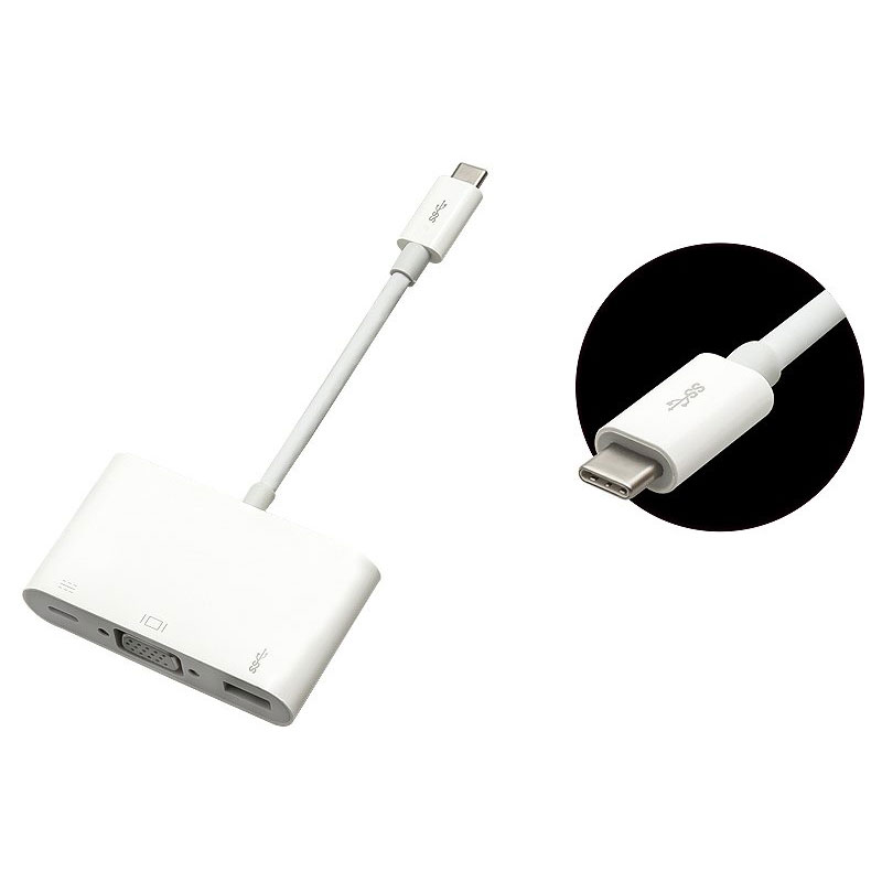Αντάπτορας USB σε USB-C - USB 3.1 - υποδοχή VGA - SCAX Αντάπτορας USB σε USB-C - USB 3.1 - υποδοχή VGA - SCAX