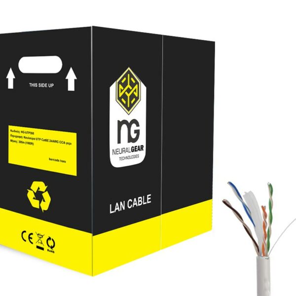 NG ΚΑΛΩΔΙΟ ΔΙΚΤΥΟΥ UTP ΓΚΡΙ CAT6 COPPER 305m