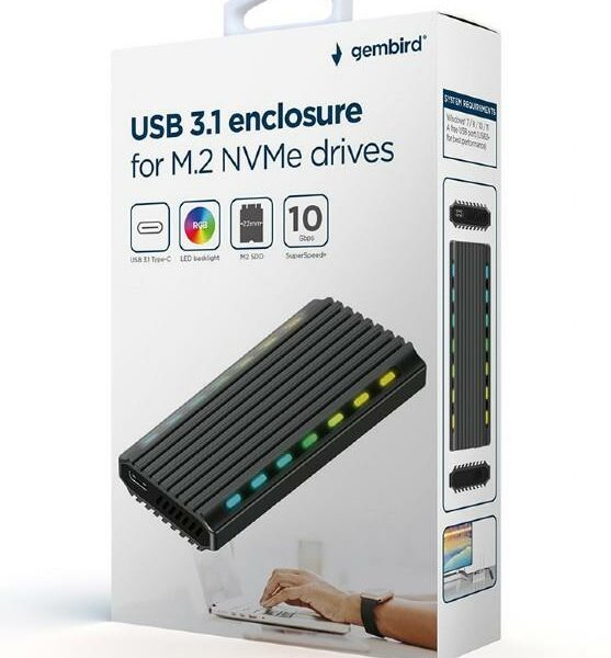 GEMBIRD U3C-03 ΘΗΚΗ ΓΙΑ SSD M.2 NVMe USB3 - SCAX
