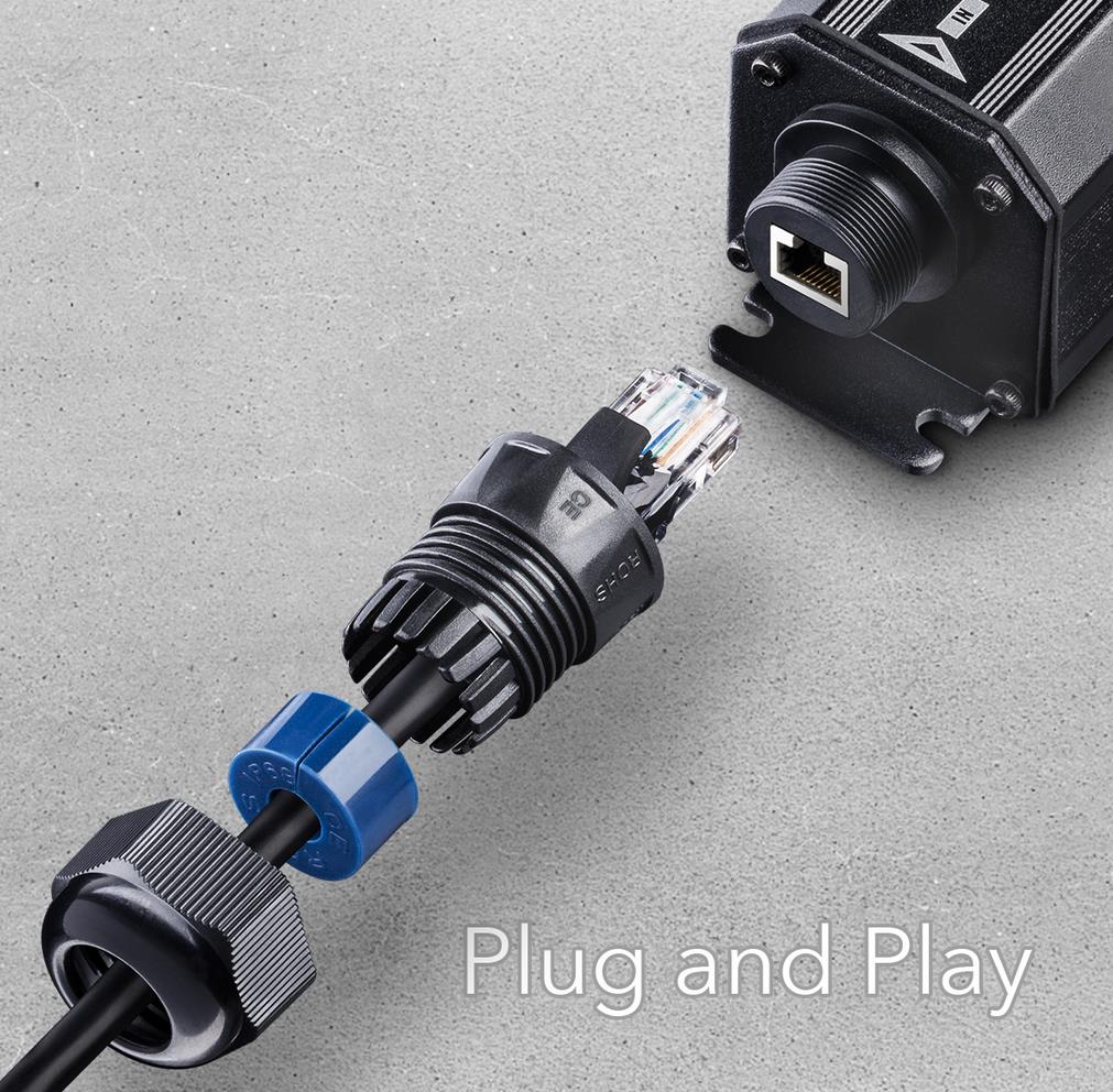 CUDY POE15 GIGABIT POE+ OUTDOOR WATERPROOF EXTENDER