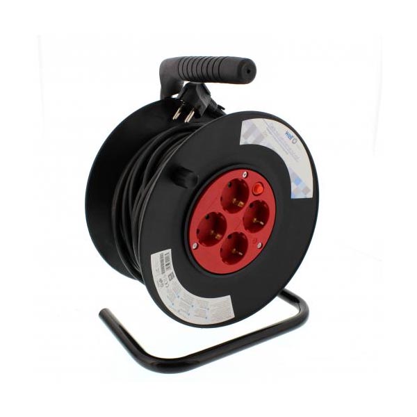 Μπαλαντέζα Well 20M Δαπέδου Με 4 Πρίζες & Θερμική Ασφάλεια EXTR-4S20M-1.5PBK-WL - SCAX