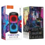 Φορητό Ηχείο Wireless Hoco BS53 Manhattan Μαύρο BT V5.1 2x20W 3600mAh USB 3.5mm FM με 2 Ασύρματα Μικρόφωνα - Image 2