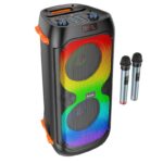 Φορητό Ηχείο Wireless Hoco BS53 Manhattan Μαύρο BT V5.1 2x20W 3600mAh USB 3.5mm FM με 2 Ασύρματα Μικρόφωνα - SCAX