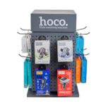 Stand Hoco Επιτραπέζιο Desk HN20 Τετραπλή Περιστρεφόμενη Προβολή Σιδερένια Γκρι (350x350x597mm) - SCAX