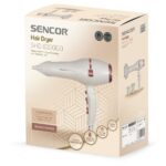 Σεσουάρ Μαλλιών Sencor SHD 8200GD 2400W Ιονισμού Procare+ με 3 Επιλογές Θερμοκρασίας και 2 Ταχύτητας Αέρα Λευκό/Χρυσό - Image 2