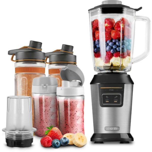 Μπλέντερ Set Smoothie Maker 300/600/900ml 800W Sencor SBL 7570SS Ασημί - SCAX