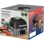 Φριτέζα Αέρος Vita 6lt & Ψηστιέρα Πολλαπλών Λειτουργιών LED Sencor SBG 8900SS Μαύρο/Ασημί - Image 2