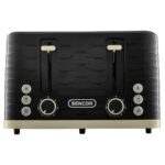 Φρυγανιέρα Sencor STS 7551BK 4 Θέσεων 1600W 3D Pattern Design Μαύρο/Χρυσό - SCAX