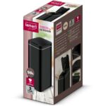 Κάδος Απορριμμάτων από Ανοξείδωτο Ατσάλι με Φωτοκύτταρο 50lt  Lamart LT8052 Μαύρο - Image 2