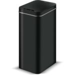 Κάδος Απορριμμάτων από Ανοξείδωτο Ατσάλι με Φωτοκύτταρο 50lt  Lamart LT8052 Μαύρο - SCAX