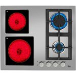 Εντοιχιζόμενη Ανοξείδωτη & Ηλεκτρική Εστία Γκαζιού TEKA Αυτόνομη 2 & 2 Ζώνες 60cm EFX 60.1 2G 2H AI AL BTN Ασημί 112610036 - SCAX