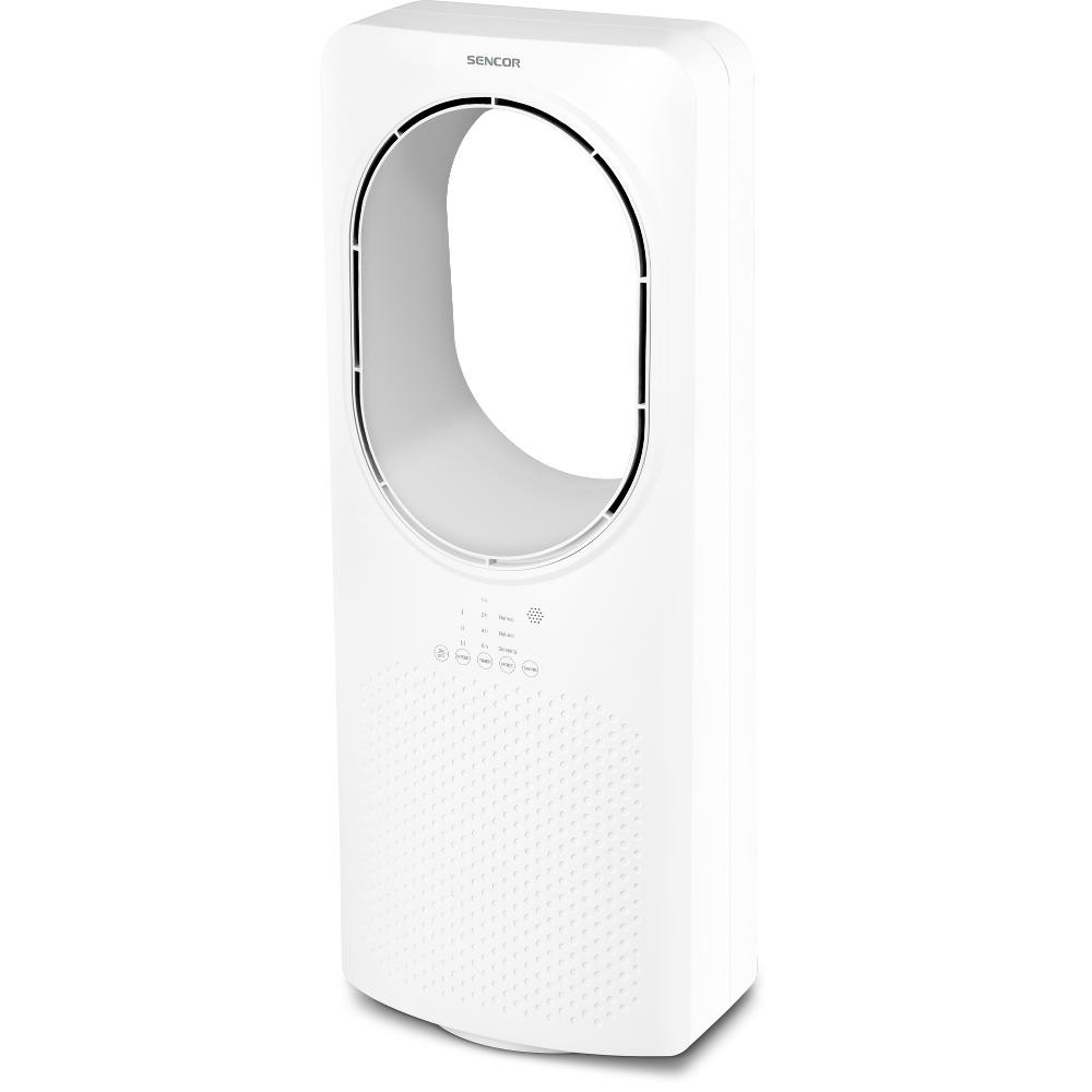 Ανεμιστήρας Δαπέδου Χωρίς Πτερύγια 3 Ταχυτήτων  με Τηλεχειριστήριο LED 24" Sencor SFT 2404WH Λευκό - SCAX