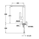 Μπαταρία Νεροχύτη Inox TEKA Περιστρεφόμενη με Minimal Design FO 915 1/2’’TOTAL 629150210 - Image 2