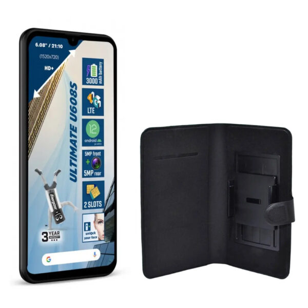 Energizer Energy U608s 4G Dual Sim 6.08" 2GB/32GB και Δώρο Θήκη Book Ancus Grab Series Μαύρη - SCAX