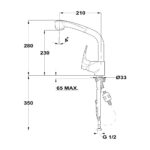 Μπαταρία Νεροχύτη Inox TEKA Περιστρεφόμενη MB-2 3/8" Pull Out 40931802 - Image 2