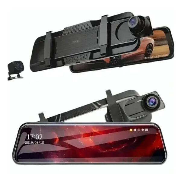 Καταγραφική Κάμερα Αυτοκινήτου Hoco DI36 1080p Full HD Ultra Wide Γωνία Λήψης 145° 9.66" Οθόνη Αφής και 720p Rear Camera - SCAX