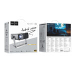 Προτζέκτορας Hoco DT5 1080p Smart Electronic Focus WiFi Bluetooth v5.0 με Καλώδιο 1.5m - Image 2