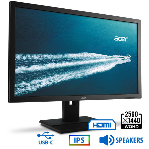 Used Monitor B276HUL IPS LED/Acer/27``WQHD/2560x1440/Wide/Black/w/Speakers/DP & HDMI & USB Type-C & - SCAX