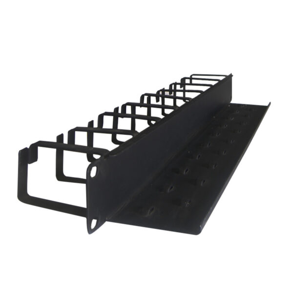 CABLE MANAGER NONAME 1U 9 HOOK BLACK METAL Refurbished