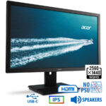 Used Monitor B276HUL IPS LED/Acer/27``WQHD/2560x1440/Wide/Black/w/Speakers/No PSU/DP & HDMI & USB Ty - SCAX
