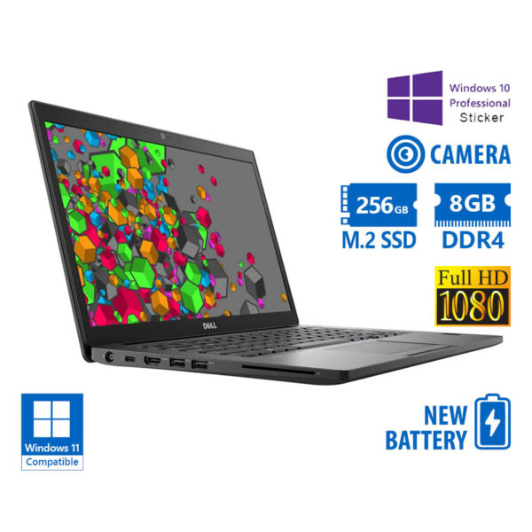 Dell (A-) Latitude 7490 i5-8350U/14``FHD/8GB DDR4/256GB M.2 SSD/No ODD/Camera/New Battery/10P Grade - SCAX