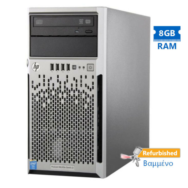 HP Proliant ML310e Gen8v2 Server Tower G3240/8GB DDR3/No HDD/4LFF/2xPSU/DVD/P222-512MB Grade A+ Refu - SCAX
