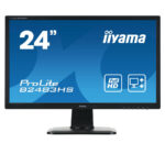 Used (A-) Monitor B2483H LED/Iiyama/24”FHD/1920x1080/Wide/Black/w/Speakers/Grade A-/D-SUB & DVI-D & - Image 2