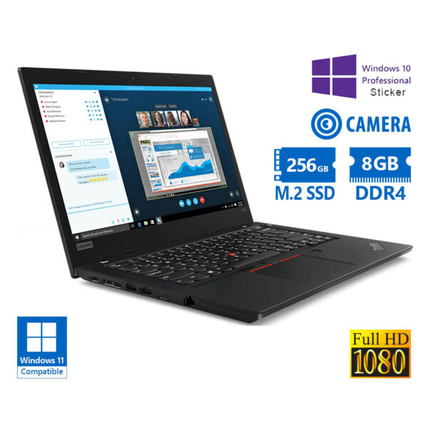 Lenovo (A-) ThinkPad L480 i5-8250U/14``FHD/8GB DDR4/256GB M.2 SSD/No ODD/Camera/10P Grade A- Refurbi - SCAX