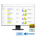 Used Monitor FlexScan EV2456 IPS LED/Eizo/24``FHD/1920x1200/Wide/Black/w/Sreakers/D-SUB & DVI-D & DP - SCAX