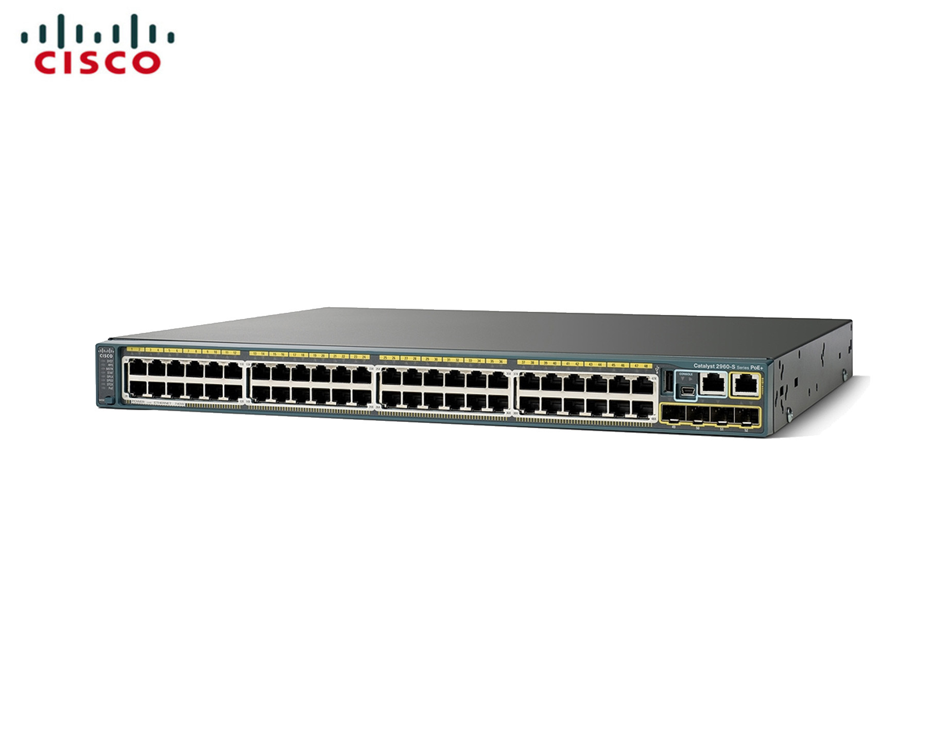 SWITCH ETH 48P 1GBE 4x1GBE SFP CISCO CATALYST 2960S POE+ 370W LAN Base Refurbished