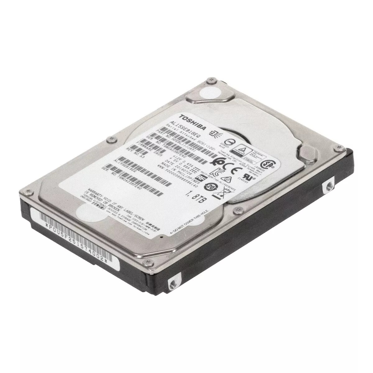 HDD SAS 1.8TB TOSHIBA 12G 10K 2.5'' AL15SEB18EQ Refurbished