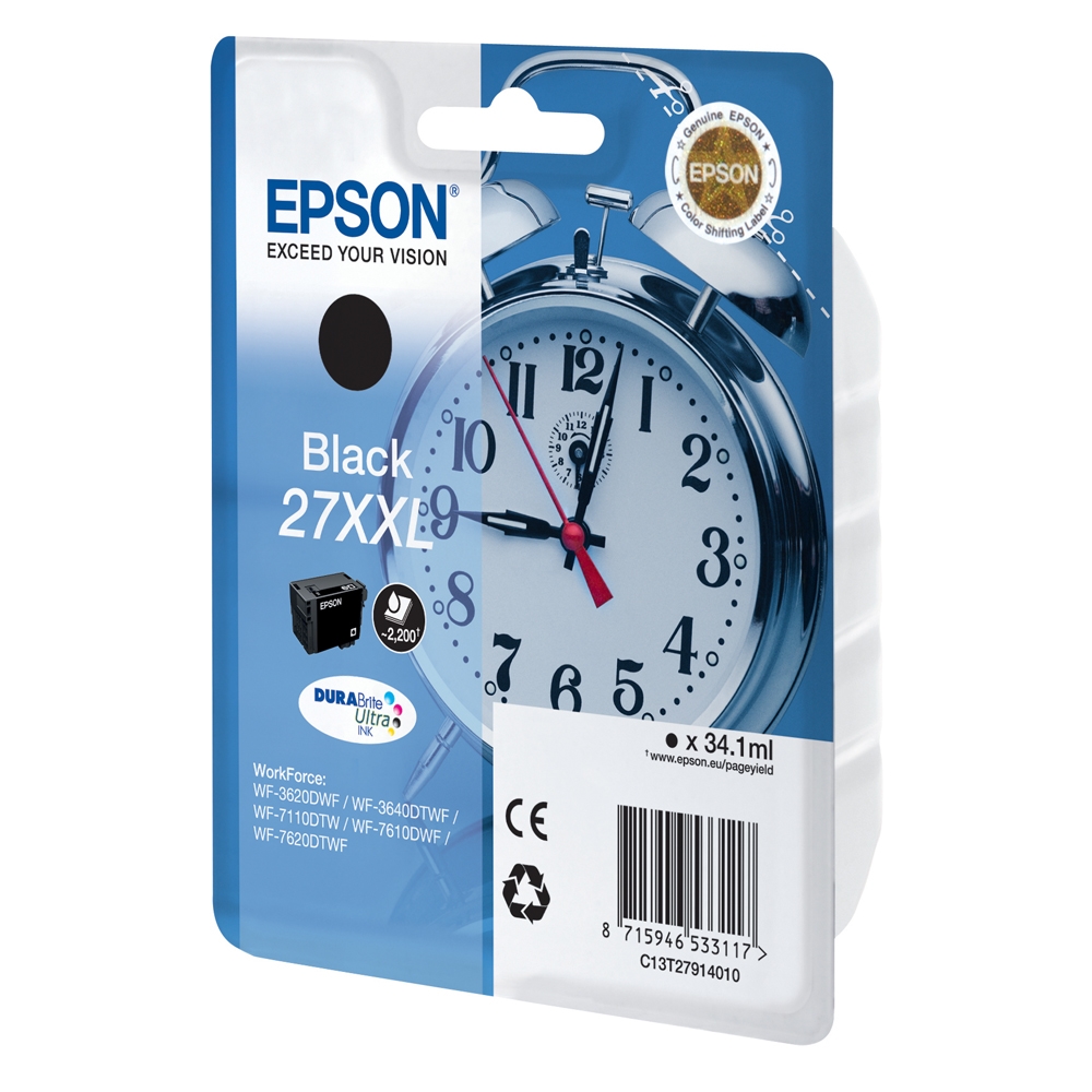 Epson Μελάνι Inkjet Series 27 XXL Black (C13T27914012) (EPST279140) - SCAX