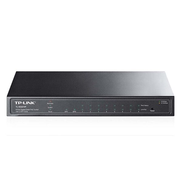 TP-Link JetStream 8-Port Gigabit Smart PoE+ Switch with 2 SFP Slots V5 (SG2210P) (TPTL-SG2210P) - SCAX