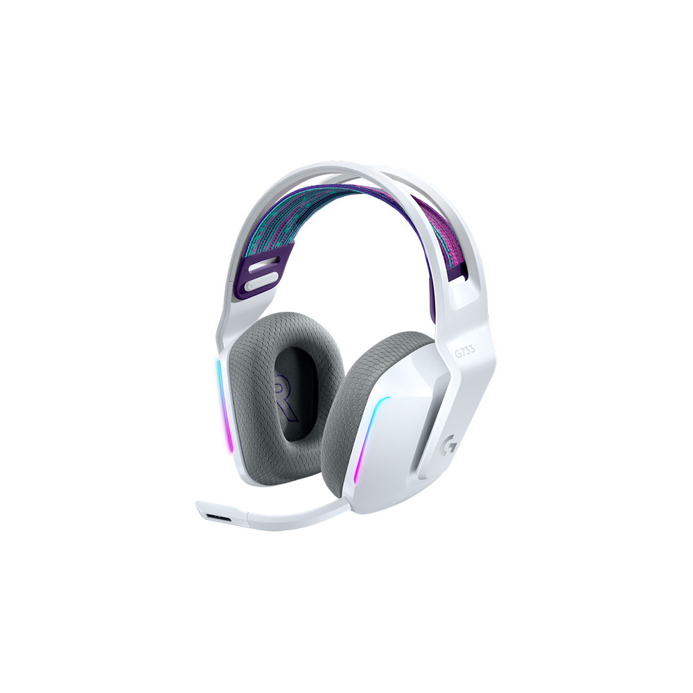 Logitech Lightspeed Gaming Headset G733 white (981-000883) (LOGG733WH) - SCAX Logitech Lightspeed Gaming Headset G733 white (981-000883) (LOGG733WH) - SCAX