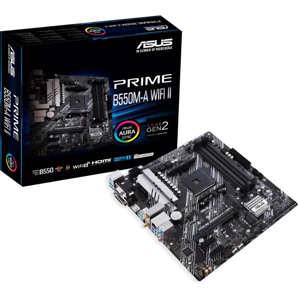 Asus Prime B550M-A WIFI II Motherboard Micro ATX με AMD AM4 Socket (90MB19X0-M0EAY0) (ASU90MB19X0-M0EAY0) - SCAX