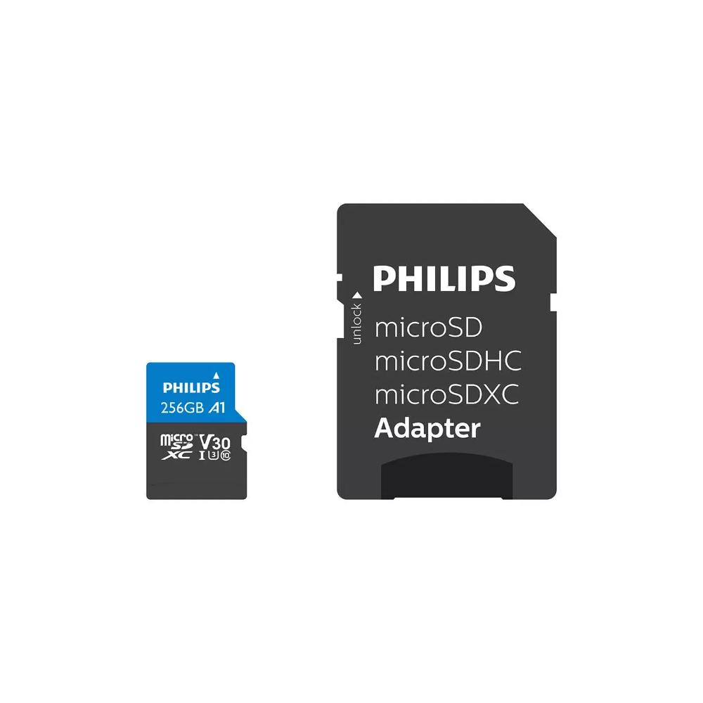 Philips Ultra Pro microSDXC 256GB Class 10 U3 V30 UHS-I με αντάπτορα (FM25MP65B/00) (PHIFM25MP65B-00) - SCAX