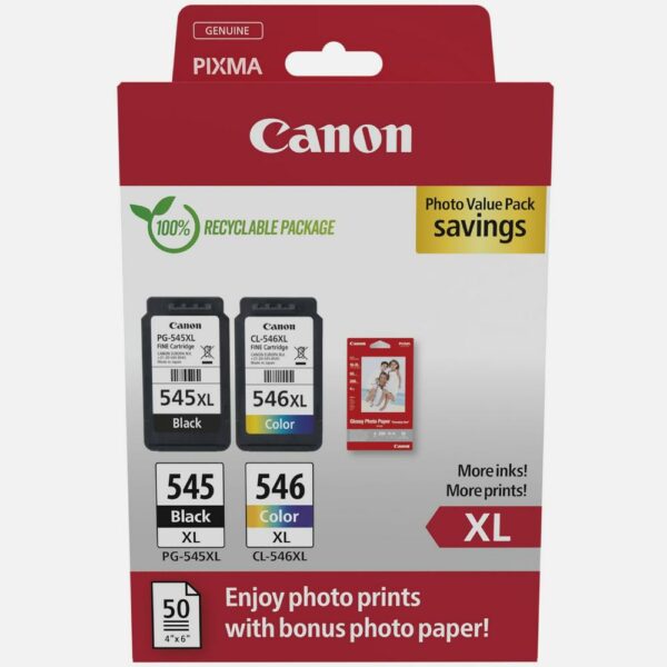 Canon Μελάνι Inkjet PG-545XL/CL-546XL Photo Value (8286B011) (CANPG-545XLPV) - SCAX